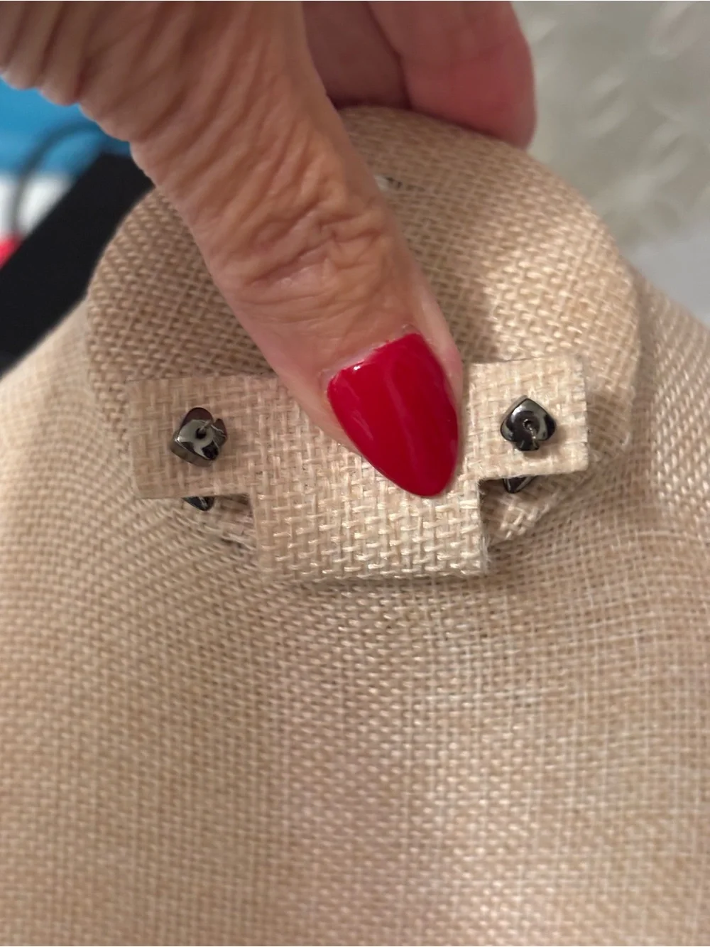 kate spade Black Cat Stud Earrings with Pink Nose Accents